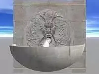 fountain with lion head Free 3D model