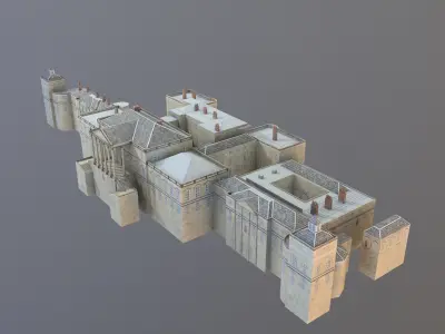 Wentworth Woodhouse Low-poly 3D model