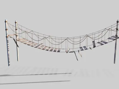 blender geometry nodes procedural rope bridge generator 3D model