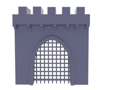 portcullises castle gate Free low-poly 3D model