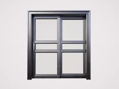 Sliding doubledoor 01 3D model