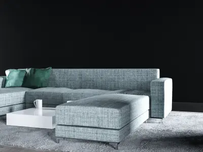 Sofa set - Interior Furniture 02 3D model
