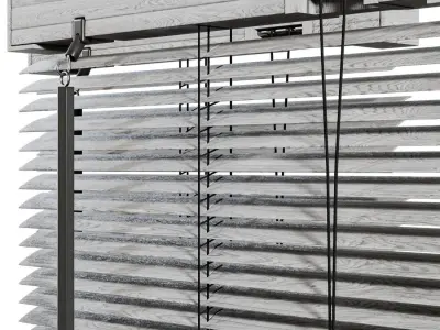 Venetian Wood Blinds 06 3D model purchase