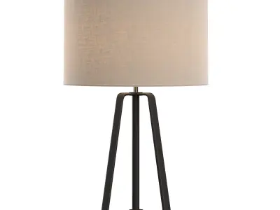 TOLSON LEATHER TABLE LAMP WITH SHADE 3D model