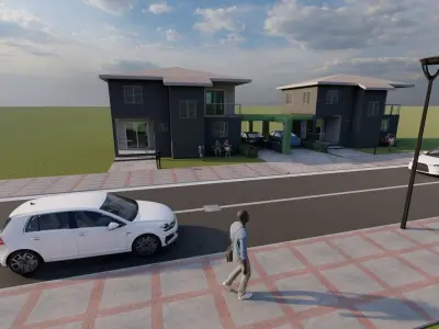 tropical bungalows  3D model