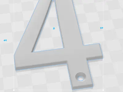 Number 4 3D print model