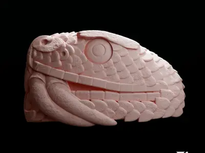 Serpiente Azteca Museo Antropologia 3D print model
