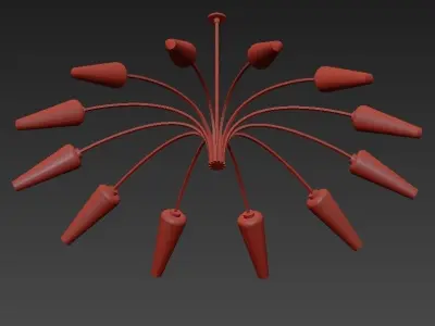 Sputnik frank lloyd wilson chandelier 3D model