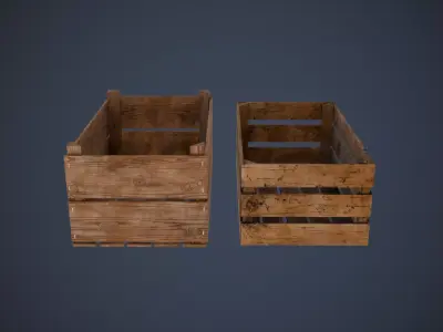 Crate Low-poly 3D model buy