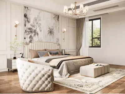 French style bedroom 3D model 3D model