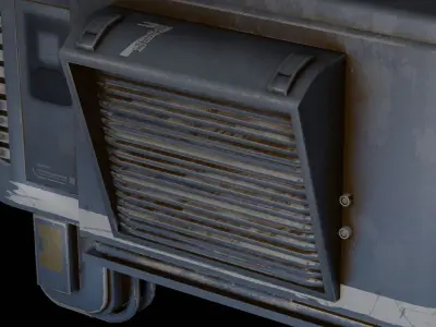 Sci-Fi-Wall Vent Low-poly 3D model