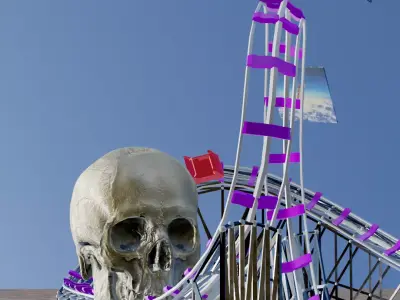 Travis Scott AstroWorld theme Park Environment 3D model