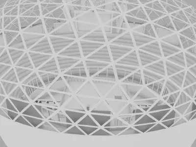 Futuristic Gladiators Arena Low-poly 3D model