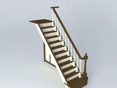 stairs wooden staircase Free 3D model