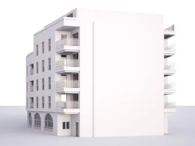 British House Abbey Wall 3D model