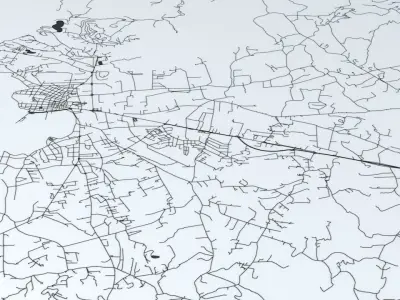 Ibiza Road Network and Streets 3D model