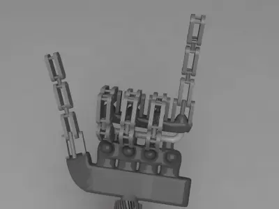 Robotic arm Low-poly 3D model