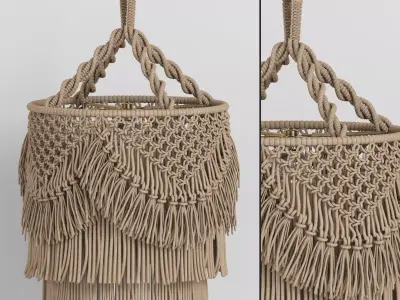 macrame chandelier 04 3D model