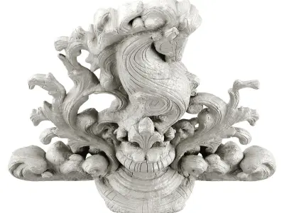 Horse art statue Low-poly 3D model