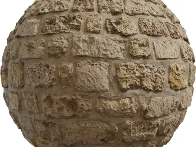 Rustic Limestone Cobblestone PBR Texture  Texture
