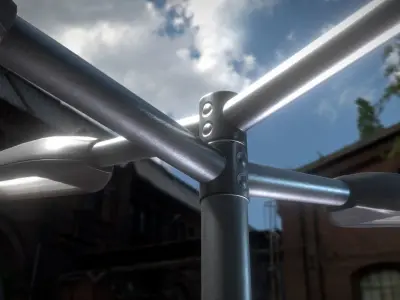 Street-Light 11 Pole-2 Version-6 Low-poly 3D model