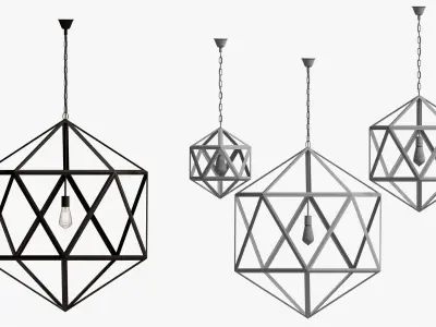 chandelier loft polyedra 3D model