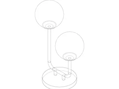 Modern Table Lamp Design 3D model