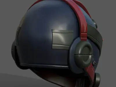 Helmet military Scifi futuristic technology  Low-poly 3D model buy