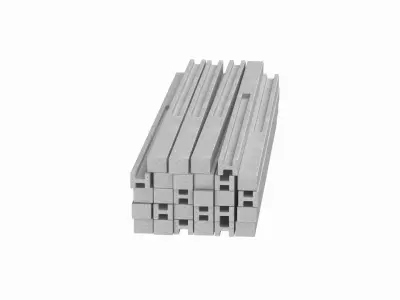 Stack Of Concrete Slabs 3D model