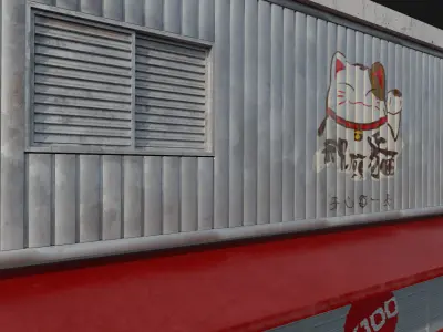 Japanese Style Shop Model 3D model