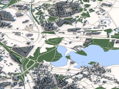 Daugavpils City Latvia 3D model