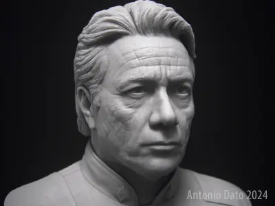 Edward James Olmos as William Adama Bust Printable 3D Model 3D print model