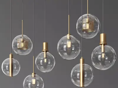 Pendant Light Collection 3D model