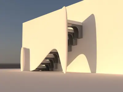 Organic stairs 3D model