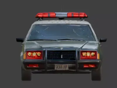 Possessed Interceptor Front-View 3D Model Low-poly 3D model