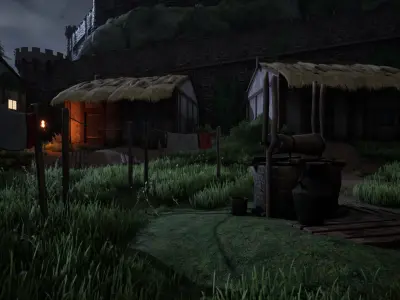 Sighiskor Village - Full Set Low-poly 3D model