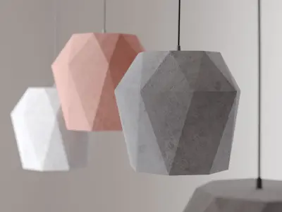 Concrete chandeliers 3D model