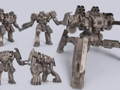 Advance Mech collection 3D Model Pack