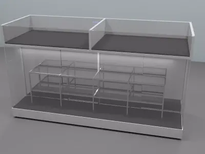 pharmacy gift of jewelery Cosmetic sales display stand 3D model