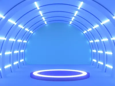 Futuristic product podium 3D model