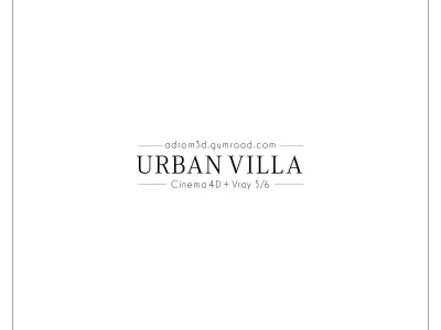 Urban Villa for Cinema 4D and V-Ray 3D model