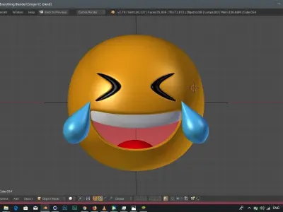Emoji Rolling on the Floor Laughing 3D model