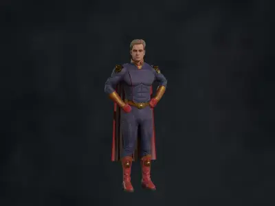 Homelander The Boys 2023 3D model Low-poly 3D model Low-poly 3D model