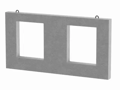 Concrete Wall Facade 3D model