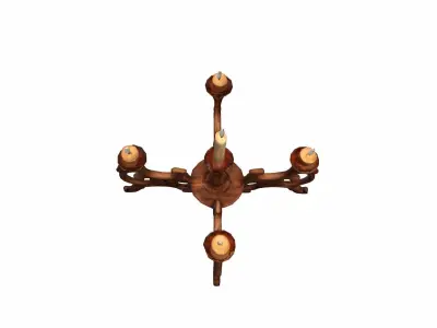 Simple Wooden Candle Holder With 3d Model Generated 3D model