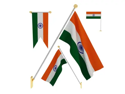 Flags of India 3D model
