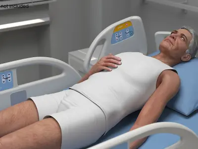  Patient with Ilizarov Apparatus on Bed 