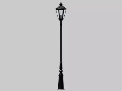 Victorian Lamp Post Low-poly 3D model
