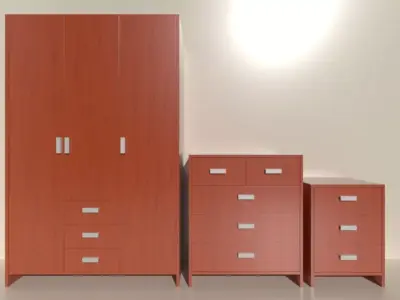 Argos HOME Capella 3 piece 3 door wardrobe set Free 3D model