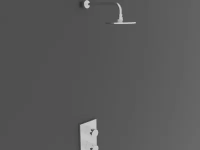 shower for a clean baathroom Low-poly 3D model